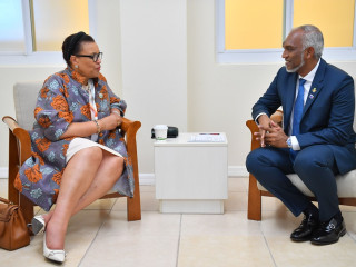 President Muizzu met the Secretary-General of the Commonwealth as part of his ongoing trip to Antigua and Barbuda