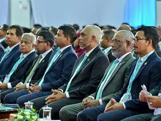 Dr. Mohamed Muizzu, President of the People's National Congress (PNC), along with senior party officials