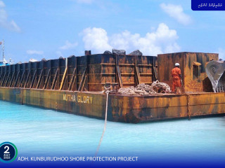 The second shipment of rock boulders required for the project were delivered to the site on Sunday