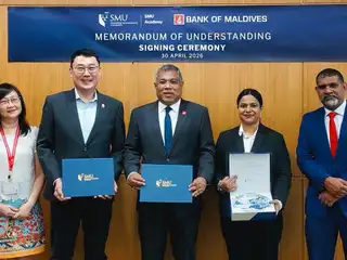 As part of the signing ceremony of an MoU between BML and Singapore Management University (SMU).