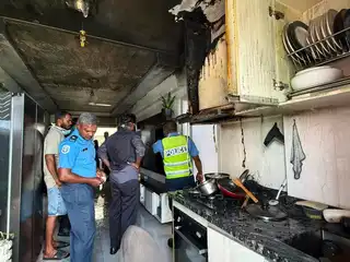 ހިޔާ ފްލެޓުގެ އަށް ވަނަ ޓަވަރުގެ 19 ވަނަ ފަންގިފިލާގެ އެޕާޓްމަންޓެއްގައި ހިނގި އަލިފާނުގެ ހާދިސާގެ ތެރެއިން