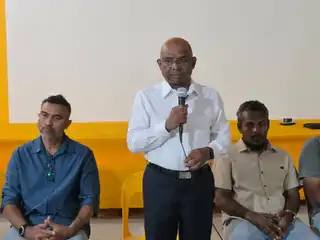 އެމްޑީޕީގެ ރައީސް އަބްދުﷲ ޝާހިދު ތ ކިނބިދޫގައި ވާހަކަފުޅުދައްކަވަނީ