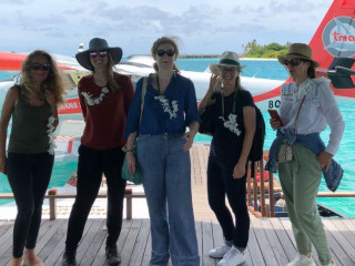 The team of prominent journalists from France 