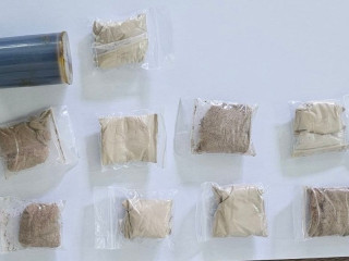 Drugs confiscated by police officers