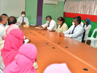 The president met Lh. Naifaru Council as part of his ongoing tour of the atoll