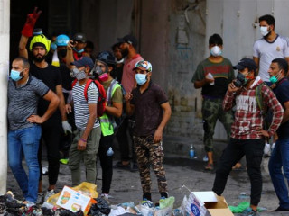 އިރާގުގައި ހަޅުތާލުކުރާ ސަރަހައްދުގެ ފޮޓޯއެއް