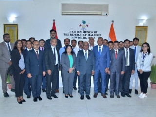 Foreign Minister Shahid visited the High Commission of Maldives in India on Wednesday