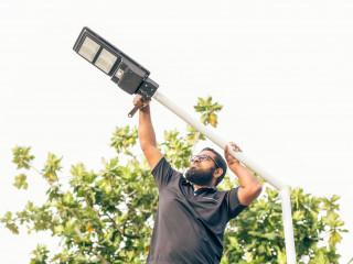 Solar powered streetlights installed in Sh. Maaungoodhoo through the BML Community Fund