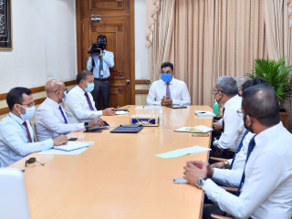 ރައީސް އޮފީހުގައި ބުރަށްފަތި ދުވަހު ބޭއްވި ބައްދަލުކުރެއްވުން