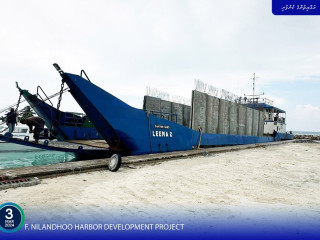 F. Nilandhoo harbor development project is well underway.