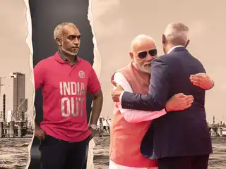 President Dr. Mohamed Muizzu has criticized the Indian company contracted the bridge project. | RaajjeMV Graphics