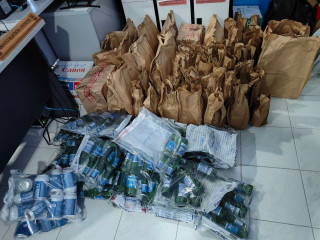 Drugs confiscated by police officers