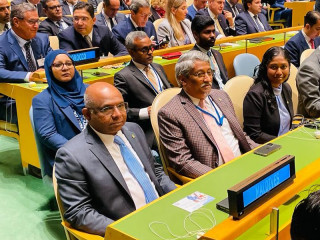 The Maldivian delegation at the UNGA