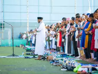 Scenes from the Eid prayer performed in a large congregation: It has been arranged for this year's Eid al-Adha prayers to be held across four locations in Malé.