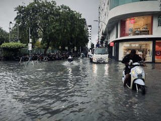 Flooding in the capital due to heavy rain showers