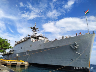 The ship, “INS Jalashwa” entered the port in Maldives capital, Malé City on Thursday