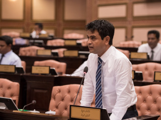 Hoarafushi constituency MP and member of the parliament\'s committee on environment and climate change, Ahmed Saleem.