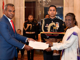 The New High Commissioner of Maldives to India Presents Credentials to the President of India