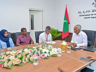 The president met members of HDh. Neykurandhoo council and WDC on Monday
