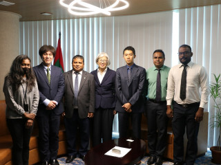 Minister Dr Hussain Rasheed Hassan met with the ambassador of Japan to the Maldives Takeuchi Midori on Tuesday