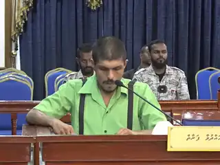 Ibrahim Shahum, who was found guilty of the murder of Ahusan Basheer from Varudheege, Addu Hithadhoo.