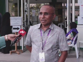Vice President of EC Ismail Habeeb speaking to RaajjeTV