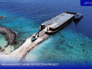 The R. Innamaadhoo shore protection project is well underway
