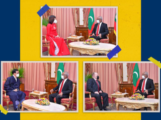 Three more foreign envoys presented credentials to President Ibrahim Mohamed Solih on Sunday