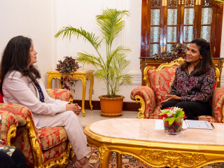WHO Representative to the Maldives, Dr. Nazneen Anwar paid a courtesy call on First Lady Fazna Ahmed