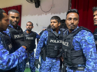 Officers of the Maldives Police Service (MPS)