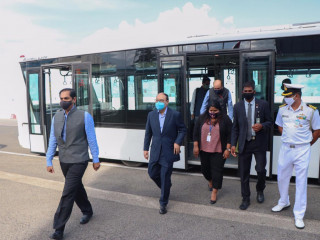 އިންޑިއާގެ ފޮރިން ސެކްރެޓަރީ ހަރްޝް ވަރްދާން ޝްރިންގްލާ ރާއްޖެ ވަޑައިގަތުން