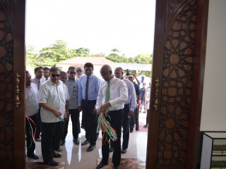 President Solih inaugurating Masjid-ul-Rahmath