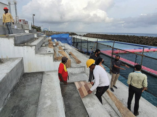 މާލޭ އިރު ދެކުނު ފަރާތުގައި ގާއިމުކޮށްފައިވާ ސްވިމިންގ ޓްރެކުގެ މަސައްކަތް ކުރިއަށްދަނީ