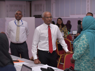 ރައީސުލްޖުމްހޫރިއްޔާ އިބްރާހިމް މުހައްމަދު ސޯލިހު އެންއީއޯސީ އަށް ޒިޔާރަތް ކުރެއްވުން