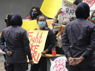 Citizens protest in the Maldives' capital over an earlier reported case of sexual abuse