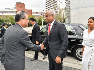 President Ibrahim Mohamed Solih visited Japan\'s Maritime Disaster Prevention Centre on Thursday morning