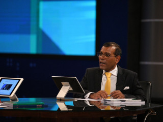 Speaker of Parliament, Mohamed Nasheed, at Ask Speaker event