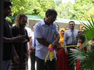 ކުރީގެ ރައީސް އަދި ރައްޔިތުންގެ މަޖިލީހުގެ ރައީސް މުހައްމަދު ނަޝީދު، މުރަކަބޭ މޯލްޑިވްސް ޑައިވް ސްކޫލް ހުޅުވައިދެއްވަނީ