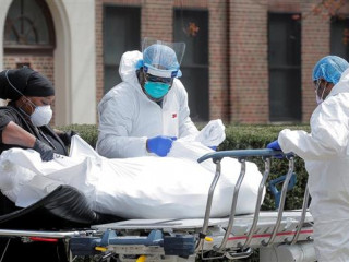 ކޮވިޑް-19 ޖެހިގެން ފާއިތުވެދިޔަ 24 ގަޑިއިރު އެމެރިކާއިން 4،491 މަރު