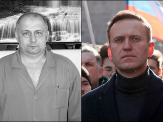 ރަޝިއާގެ އިދިކޮޅު ލީޑަރު ނަވަލްނީ (ކ) އަދި އޭނާއަށް ފަރުވާދިން ޑޮކްޓަރު (ވ)