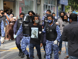 The arrests were made during the opposition protest on Saturday evening