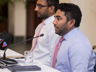 \"ނުވަގަޑި މީޑިއާއާ އެކު\" ގެ ފުރަތަމަ ބައްދަލުވުމުގެ ތެރެއިން މިނިސްޓަރ އަބްދުﷲ އަމީން ވާފަކަފުޅުދައްކަވަނީ