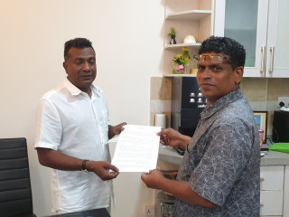 ޑީއާރުޕީގެ ލީޑަރު އަބްދުﷲ ޖާބިރާއެކު ތޮއްޔިބު