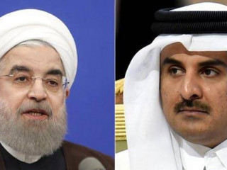 ޤަތަރުގެ އަމީރު ތަމީމް އަލް ޘާނީ އަދި އީރާނުގެ ރައީސް ޙަސަން ރޫޙާނީ