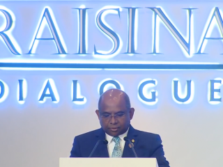 Abdulla Shahid delivered his keynote speech on Wednesday evening