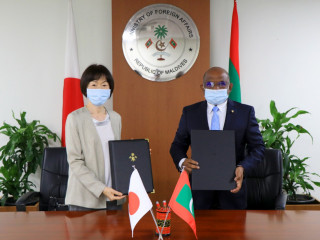 Maldives and Japan sign exchange of notes during December 2020