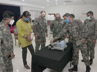 A demonstration was held on Monday evening