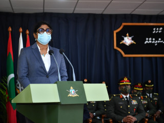 ދިވެހި ޤައުމީ ދިފާޢީ ބާރުގެ 66 ވަނަ އަސާސީ ތަމްރީން ކޯސް ނިންމުމުގެ ރަސްމިއްޔާތުގައި މިނިސްޓަރ މާރިޔާ ވާހަކަ ދައްކަވަނީ