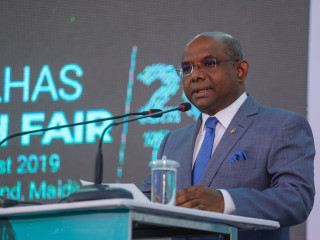 އުކުޅަސް ޓެކް ފެއަރ ފެށުމުގެ ރަސްމިއްޔާތު ޝަރަފްވެރި ކޮށްދެއްވީ ފޮރިން މިނިސްޓަރ އަބްދުއްﷲ ޝާހިދު