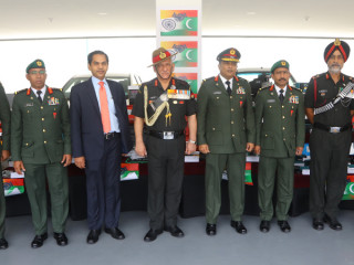 Senior military officials attending special ceremony